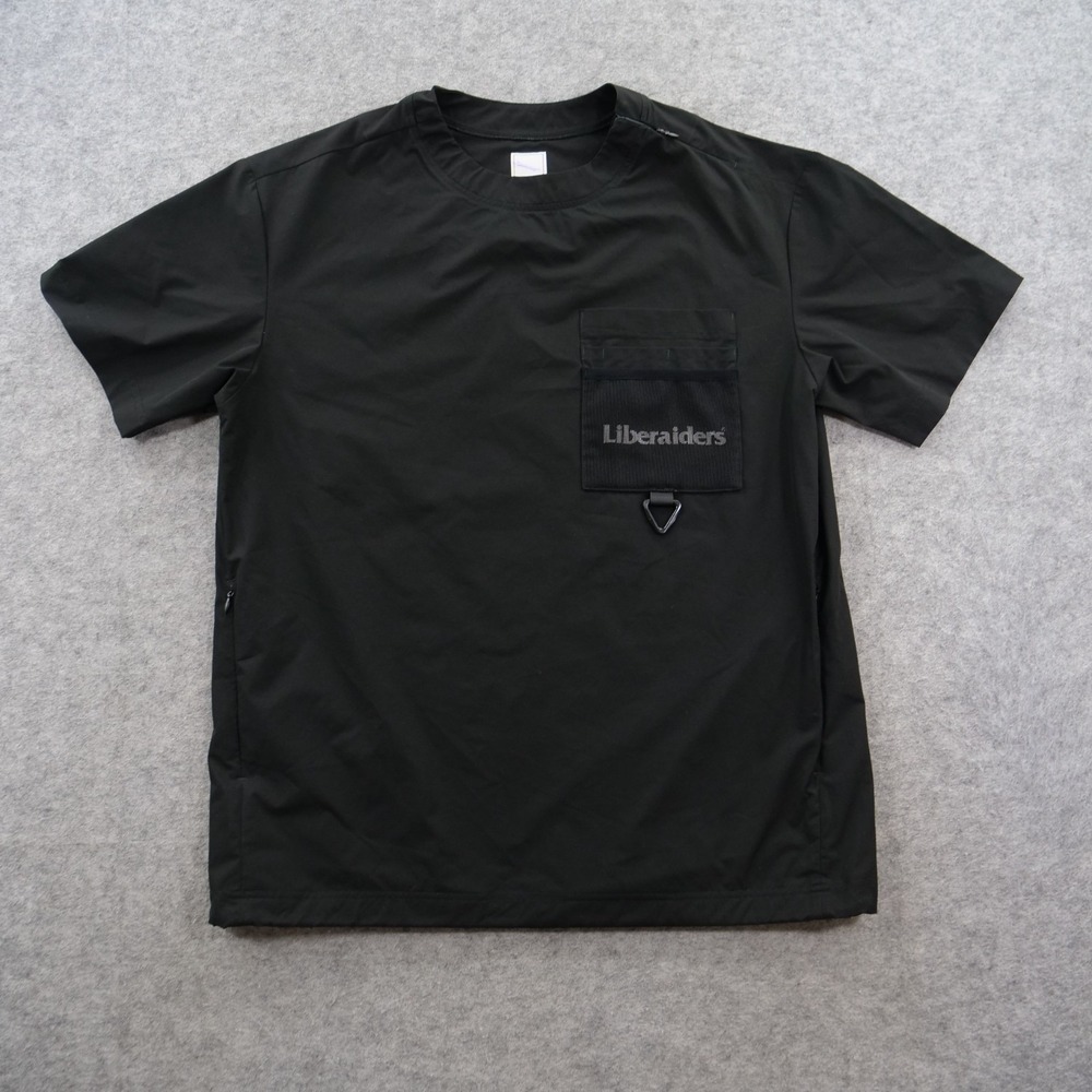 Liberaiders Shirt Mens Small Black Graphic Pocket Tee Gorpcore Streetwear